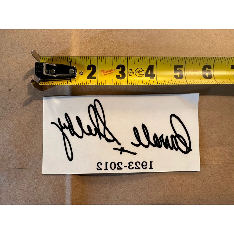 Shelby Carroll Shelby Signature Decal 1962-2012