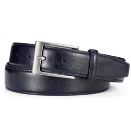 WHIPPY Men's Leather Belt Fashion Mens Belt Every Day Casual Jeans Black Leather Belts for Men Work Business,Blue 43.31"