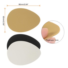 HARFINGTON 3 Pairs Non-Skid Shoe Pads No Slip Shoe Bottom Grip Stickers Sole Protector Silicone Cushion Self-Adhesive for Men and Women, Black Yellow White