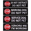 4 Pcs Service Dog Patches for Stop Vest Patch Embroidered