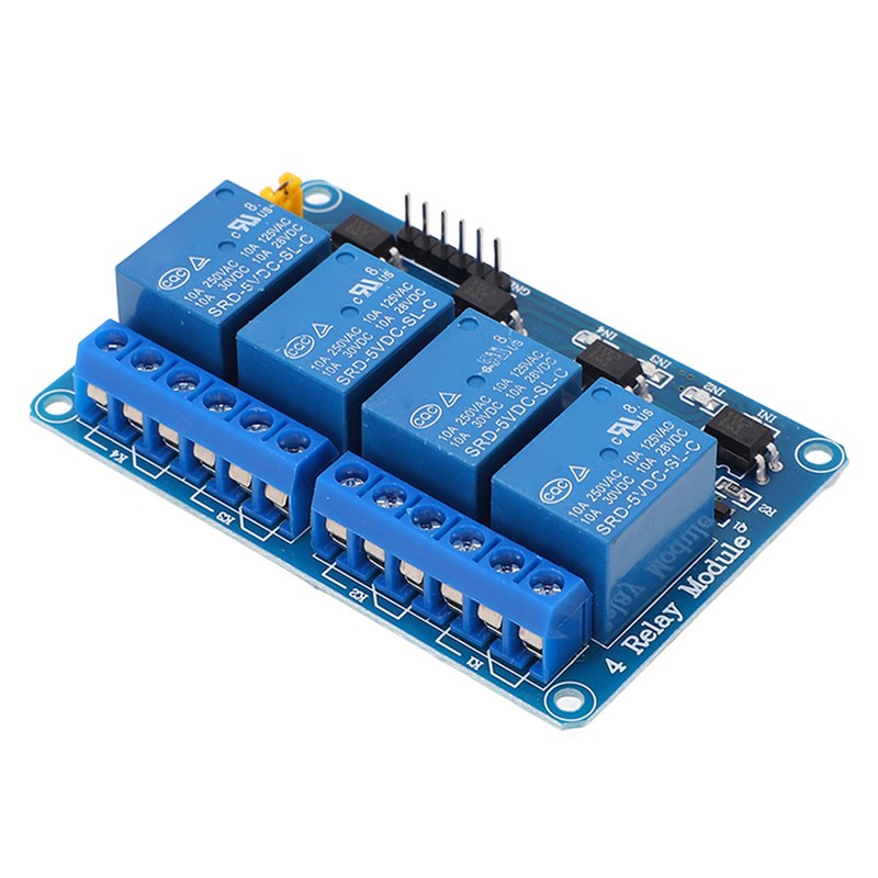 2PCS 4 Channel Relay Module Optocoupler Isolation ABS Solid State