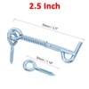 Zinc-Plated Hook and Eye Latch with Spring Lock – 2.5"