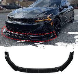 HHENGYISOUL Front Bumper Lip Fit for Kia K5 GT-Line 2020-2025,3 PCS Front Bumper Lip Body Kit Spoiler Compatible with 2020-2025 Kia K5 GT Line Front Splitter, Gloss Black