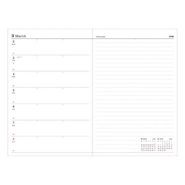 2026 Planner, Schedule Book, Starting in March 2026, Weekly Left B6 Transformation, Mariette, Champagne Gold Marks, 26SDR-CH03-CGD