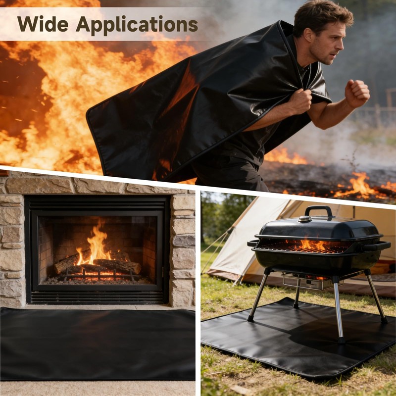 Skdqiee Fireproof Mat 39.4 x 39.4 Inch, Fiberglass Insulation Pad,
