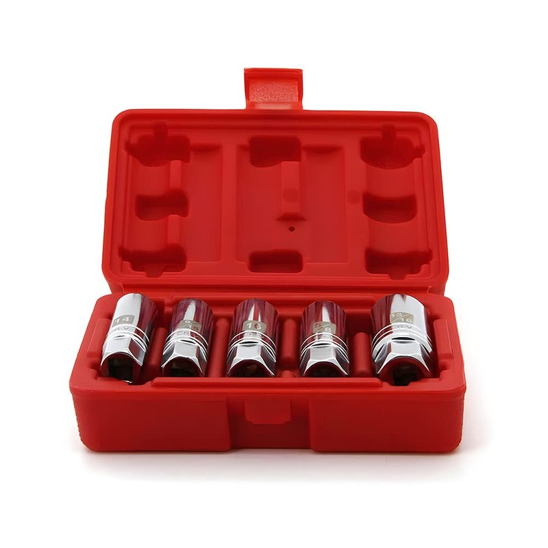 5PCS Magnetic Spark Plug Socket Set Includes 14mm 16mm Thin