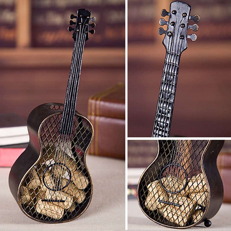Guitar Shaped Wine Cork Container Wine Bottle Stopper Organizer Home