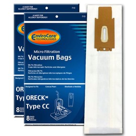 EnviroCare Replacement Micro Filtration Vacuum Cleaner Dust Bags for Oreck Type CC, XL. Fits All XL7, XL21, 2000's, 3000's, 4000's, 8000's, 9000's Series Model Upright Vacuum Cleaners 16 Pack