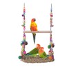 Rattan Weaving Bird Swing Hammock with Stand - Climbing,for Parakeets,