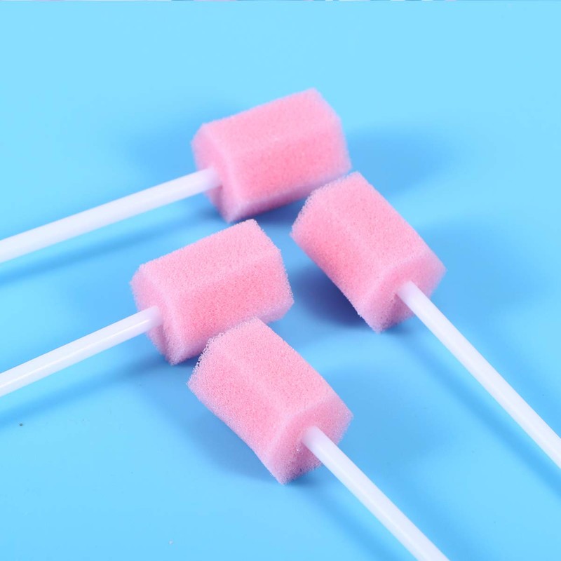 DOITOOL 100 Piezas de Atención Oral Esponja Hisopo Desechable Brote