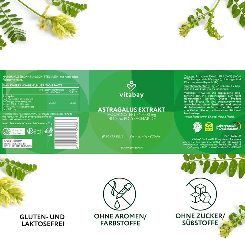 Astragalus Extract 1600 mg (10% Ast Rag Aloside IV =