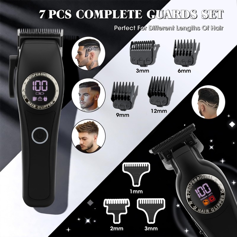 Lanumi Hair Clipper for Men Professional Clipper and Trimmer Set