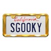 Sgooky 3D Curly Wave Pattern License Plate Holder Chrome License