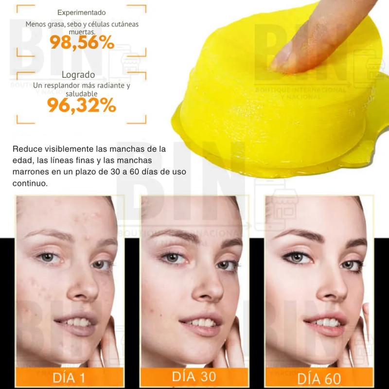 Almohadillas Faciales Con Cúrcuma Y Ácido Kójico (30 Piezas) Mixta