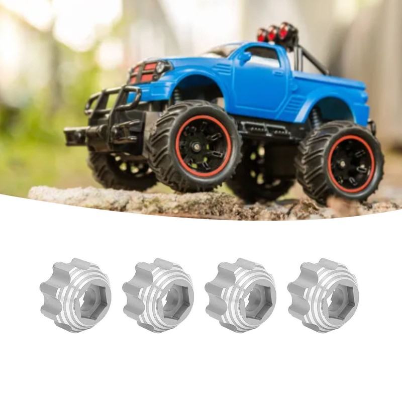 4pcs 8x32 to 17mm Hex Adapters for 8x32 3.8in Wheels
