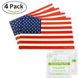 American Flag USA Vinyl Decal 4" x 2.5" UV Resistant Weatherproof Support US Military Set of 4 Spy Spot
