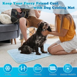 dgdgcool Cooling Mat for Dogs with Anti-Slip Bottom Dog Cooling Mat Machine Washable Water Absorption Top Cat Sleeping Pad