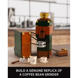 Nifeliz - Molinillo de café, molino de frijoles de café, juego de bloques de construcción, juego de exhibición decorativo para regalo de adultos (402 piezas)