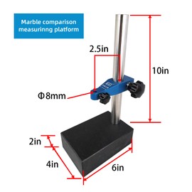 AICEYI The Marble Measurement Platform is Used in Conjunction with a Digital Indicator dial, with a Granite Base Size of 150mm * 100mm*50mm (6in * 4in * 2in) (ACE-QST)