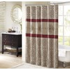 Madison Park Donovan Design Weave Red Shower Curtain, Jacquard Traditional