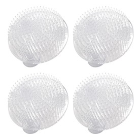 BUOKSLLY Hedgehog Flowers, 4 Pieces Round Transparent Plastic Ikebana Kenzan Frog, DIY Floral Crafts Flower Holder with 3 Suction Cups, Perfect for Home & Kitchen, Hedgehog, Flower Hedgehog
