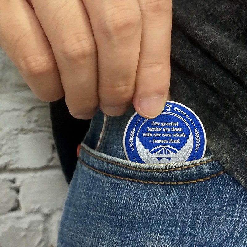 2 Year Sober AA Medallion - Two Years Inspirational Sobriety