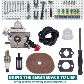 youjupazi 4144-120-0608 C1M-S267A FS56RC Carburetor Kit for Stihl FS40 FS50 FS56 FS70 FS40C FS50C FS56C FS70C FC56 FC70 HT56C KM56C HT 56 C·E FC 56 C-E FS 40 C·E.4144 Trimmer Weed Eater Carb