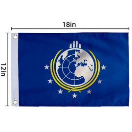 Small Flag Double Sided Super Earth Flag- 12" X 18" Inch Boat Motorcycle Yacht Boat Bike Car Flag with 2 Brass Grommets