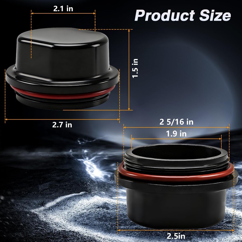 KPALAG 2Pcs Trailer Bearing Dust Cap Wheel Hub Grease Cover