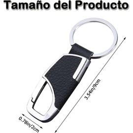 Llavero con anillo para llaves, Llavero Elegante para automóvil, paquete de 3 llaveros para automóvil, Llavero de Acero Inoxidable con anillo, llavero para auto, Regalos para Mujer y Hombre