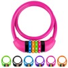 IDEALUX Bike Lock Cable, Bicycle Cable Lock with 4 Digit