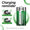 USB D Rechargeable Batteries Lithium 1.5V Constant Output 15000mWh Li-ion