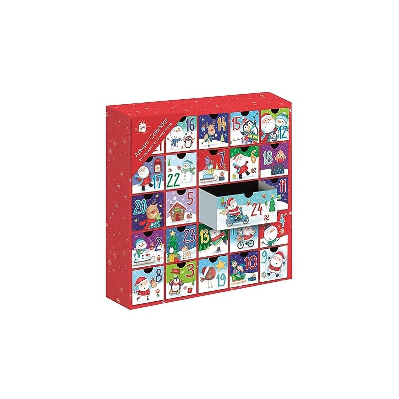 Giftmaker Fill Your Own Christmas Advent Calendar Cute Festive Santa
