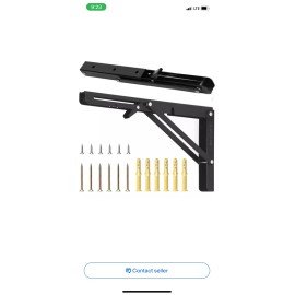 Mart Cobra 10 inch Folding Shelf Brackets Heavy Duty Floating Shelves Hardware x2