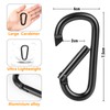 pullther 10 Pcs Multi Carabiner Clips, 75mm/2.95'' Large Carabiner Keyring