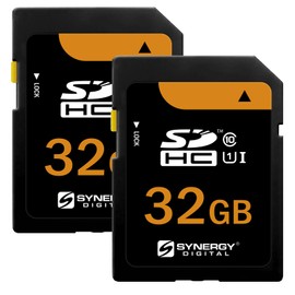 Synergy Digital 32GB Secure Digital SDHC UHS-I Memory Cards, Compatible with Sony PXW-Z190 4K Camcorder - Class 10, U1, 100MB/s, 300 Series - Pack of 2