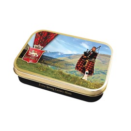 Stewart's - The Lone Piper Tin Filled with Luxury Mints (40g) - Cool Refreshing Peppermint Flavour For Instant Breath Freshness, Pocket Sized Collectable Tins, Ideal for Gifting