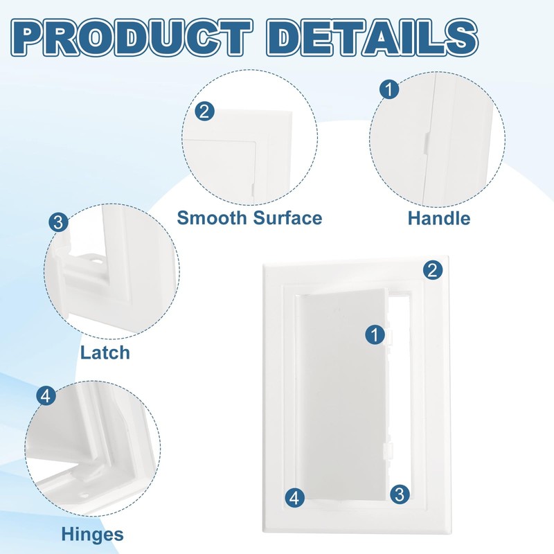 PATIKIL Access Panel for Drywall 95x145mm, 1 Set ABS Plastic