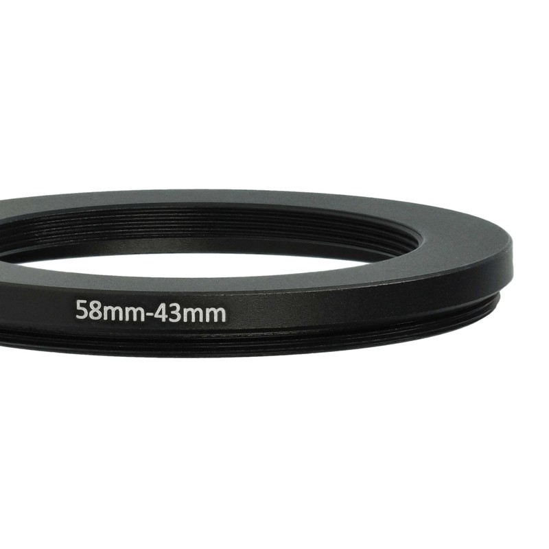 vhbw 58mm to 43mm Step Down Ring Adapter for Camera