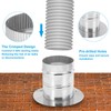 PATIKIL 12" Round Duct Collar, Galvanized Duct Connector Flange Pipe