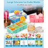 Large Ice Cube Tray 2 Pack, Lxndaser 2 Inch Silicone