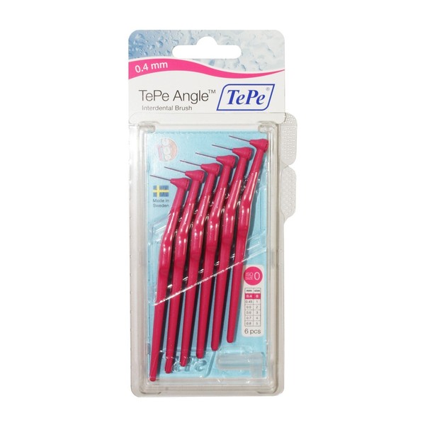 TePe Interdental Brush Angle - Pink 0.4mm by TePe Oral