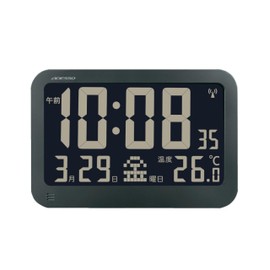 ADESSO OP-05 Radio Clock Digital Black Display Radio Clock 4 Alarms Temperature Day Date Display Black