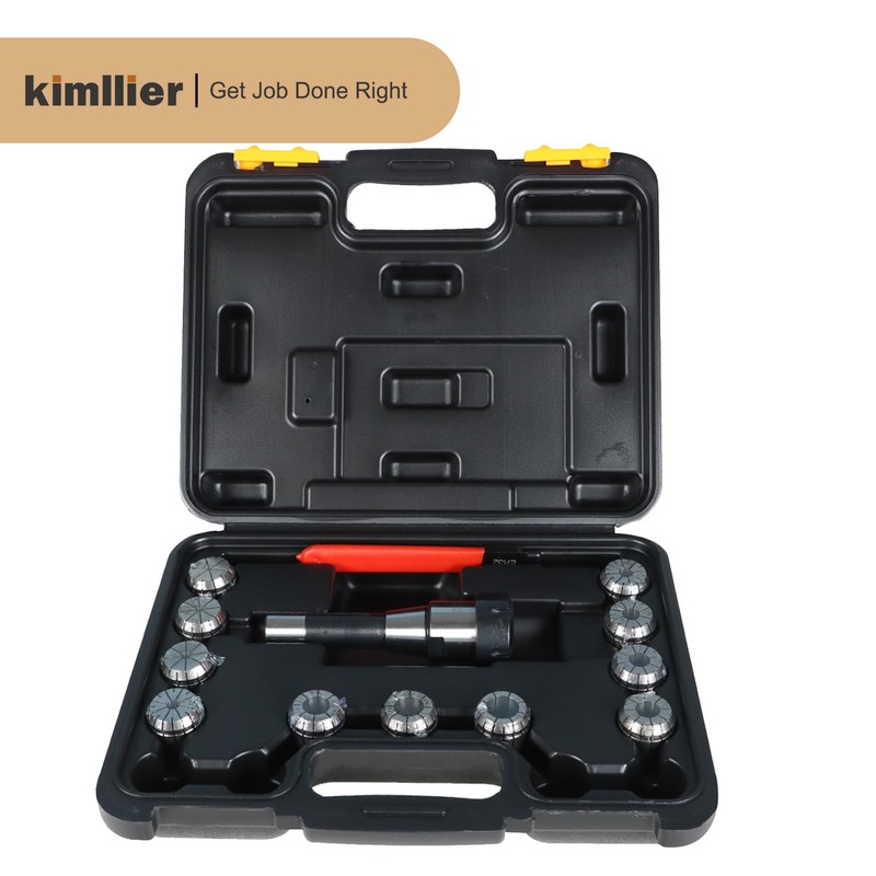kimllier ER32 R8 Collet Chuck Holder Set with 11Pcs ER32