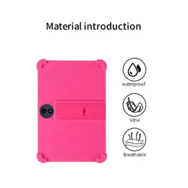 for TCL NXTPAPER 11 Plus Tablet 11.5 inch Tablet Case,BOVUGAC Soft Silicone Adjustable Stand Shockproof Kids Friendly for NXTPAPER 11 Plus 11.5" Tablet(Rosered)