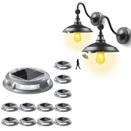 SIEDiNLAR Solar Barn Lights & Solar Driveway Lights 9 Modes