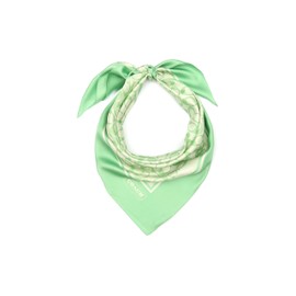 Coach Womens Vintage Signature Printed Silk Square Scarf, Pale Pistachio