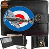 Klassek Spitfire Flying Royal Aireforce WW2 Mens Wallet with Chain