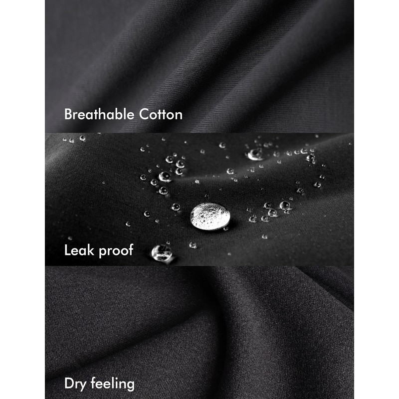 AIRCUTE Men Urinary Incontinence Underwear Washable Absorbency Soft Bladder Leak