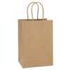 BagDream Kraft Paper Bags 50Pcs 5.25x3.75x8 Inches Small Paper Gift